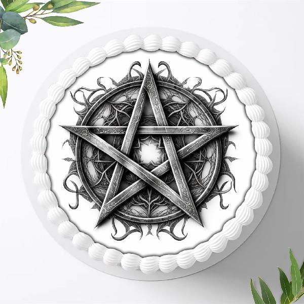 Pentagramm Tortenaufleger Ø 20cm, 1388z